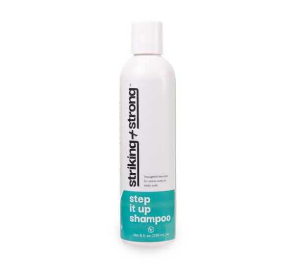 Step It Up Shampoo by Striking + Strong | Shampoo for Active curly, kinky-coily hair (bottle)